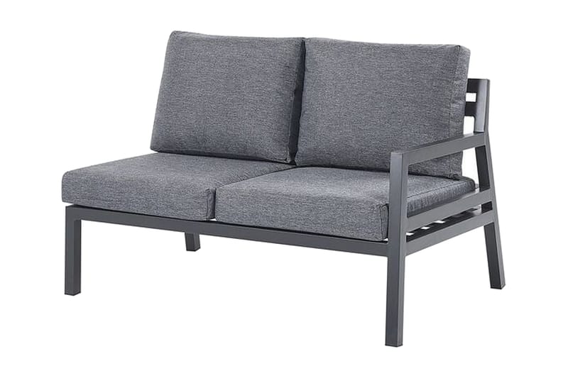 Havemøbelsæt 5-personers mørkegrå VIZZINI - Sort - Havemøbler - Loungemøbler - Loungesæt