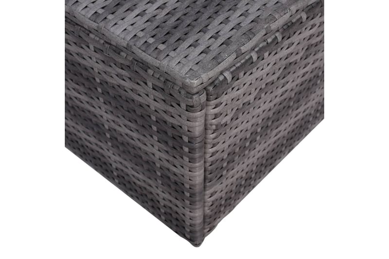 Havesofasæt I 7 Dele Med Hynder Og Puder Polyrattan Grå - Grå - Havemøbler - Loungemøbler - Loungesæt