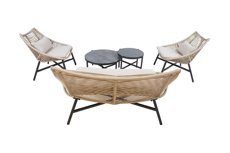 Helsinki Havesæt Beige - Havemøbler - Loungemøbler - Loungesæt