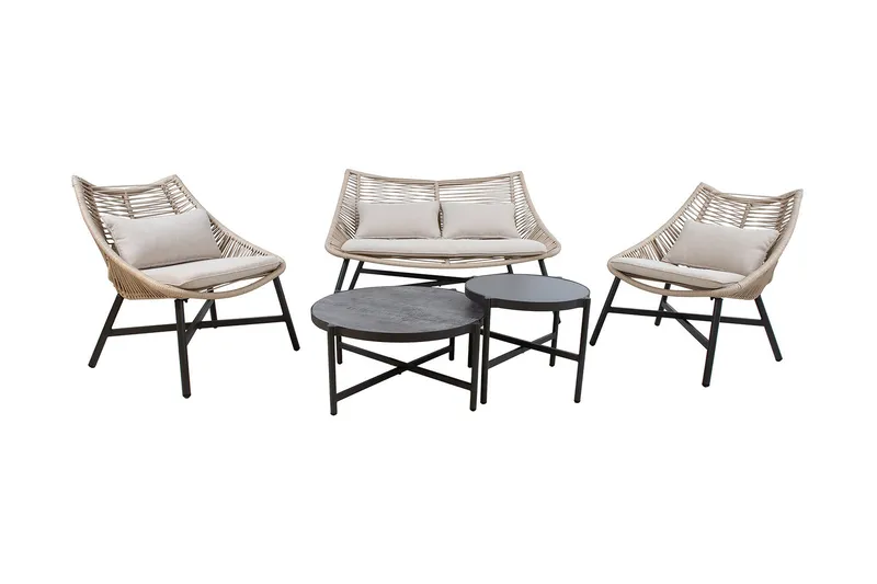 Helsinki Havesæt Beige - Havemøbler - Loungemøbler - Loungesæt