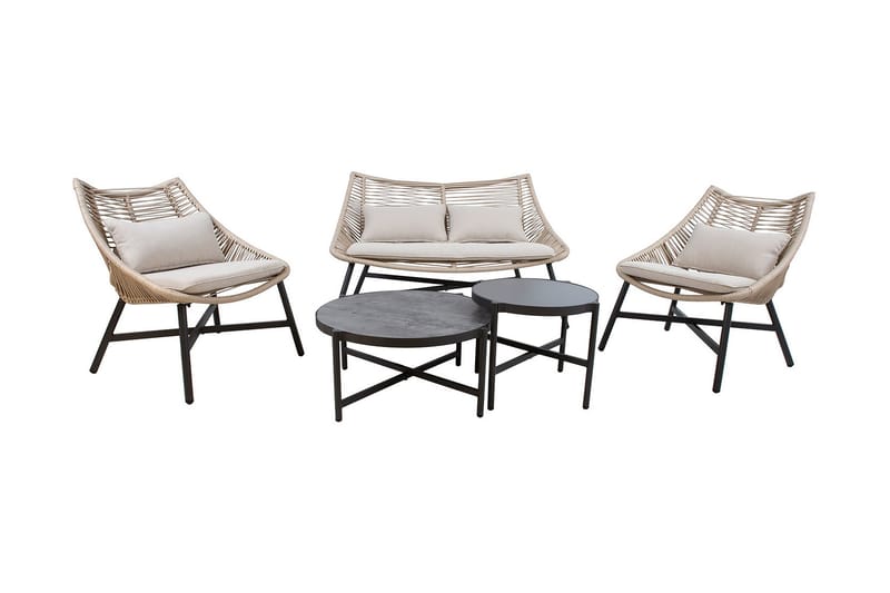 Helsinki Havesæt Beige - Havemøbler - Loungemøbler - Loungesæt