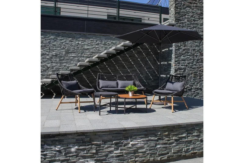 Helsinki Sofagruppe - Sort - Havemøbler - Loungemøbler - Loungesæt