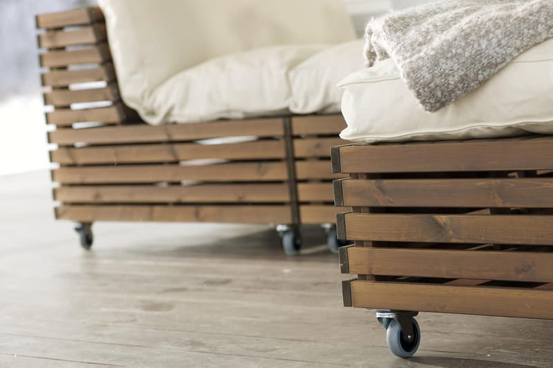 Hillerstorp Bara Vara Loungelænestol 2-pak + 1 Chaiselong - Beige - Have - Udendørs miljø - Altan & terrasse - Altanmøbler