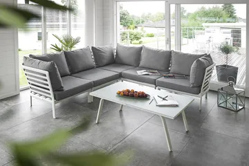 Hillerstorp Lidnäs havesofa uden hynder - Hvid - Havemøbler - Loungemøbler - Loungesæt