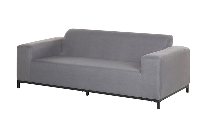 Hughen Loungesæt 5-Pers. - Grå/Sort - Havemøbler - Loungemøbler - Loungesæt