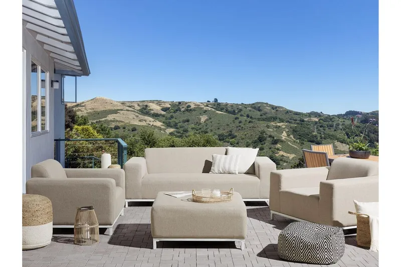 Hughen Loungesæt 5-Pers. - Beige - Havemøbler - Loungemøbler - Loungesæt