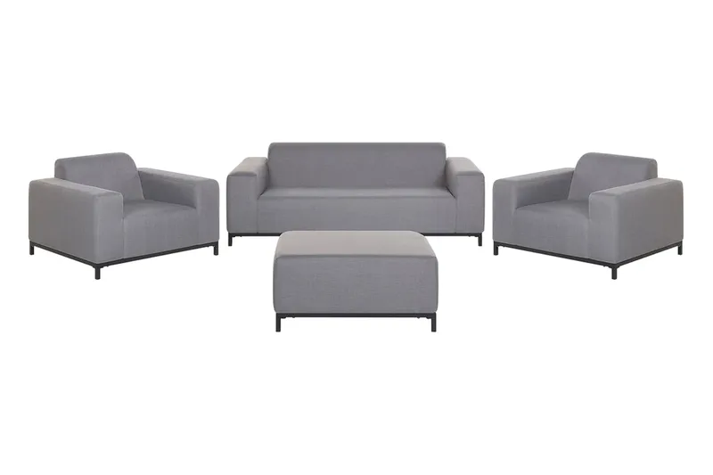 Hughen Loungesæt 5-Pers., Grå/Sort
