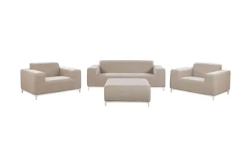 Hughen Loungesæt 5-Pers. - Beige - Havemøbler - Loungemøbler - Loungesæt