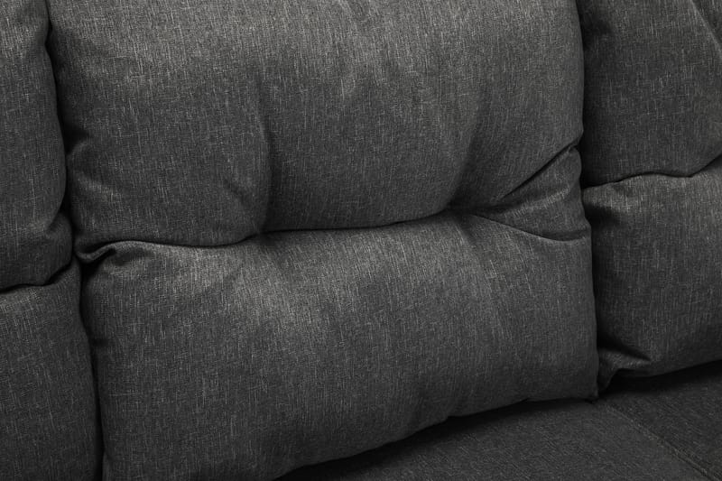 James Loungesæt Sort/Nonwood - Bord Sofa 2 stk Puf m Hynde - Have - Udendørs miljø - Altan & terrasse - Altanmøbler
