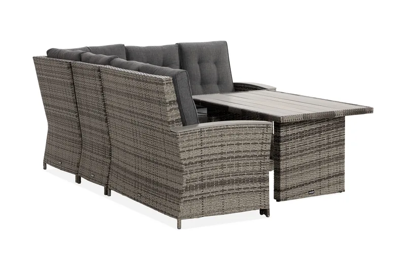 James Luksus loungesæt vendbar - Grå / sorte hynder - Havemøbler - Loungemøbler - Loungesæt
