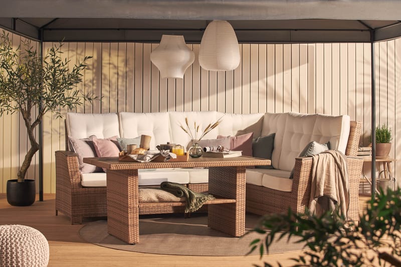 James Lyx Loungesæt Vendbar - Sand - Altanmøbler - Sofagrupper udendørs - Loungesæt