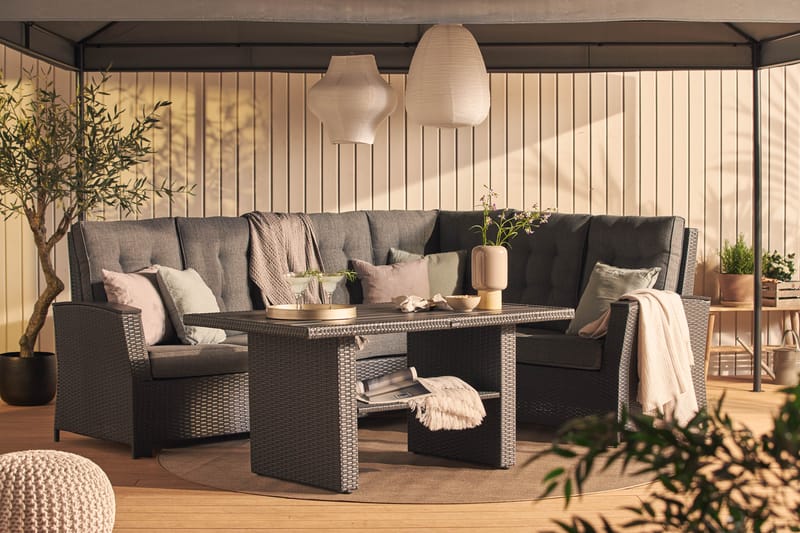James Lyx Loungesæt Vendbar - Sort - Altanmøbler - Sofagrupper udendørs - Loungesæt