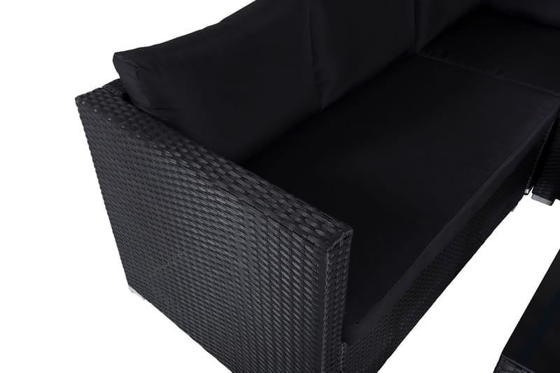 Kuba loungegruppe til udendørs brug med hynder - Sort - Havemøbler - Loungemøbler - Loungesæt