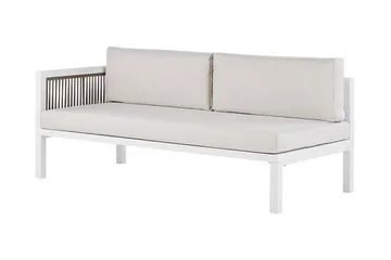 Loungesæt Hvid/ brun BORELLO - Hvid - Havemøbler - Loungemøbler - Loungesæt