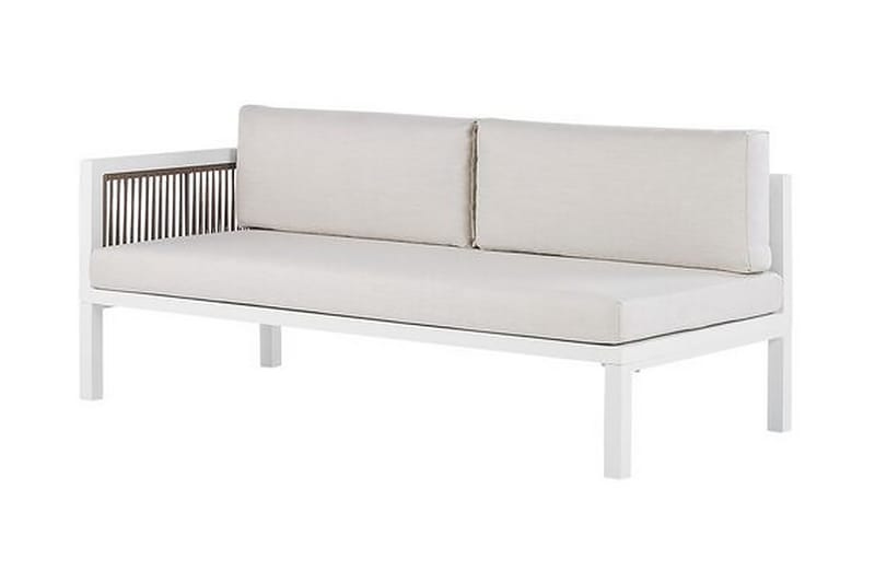 Loungesæt Hvid/ brun BORELLO - Hvid - Havemøbler - Loungemøbler - Loungesæt
