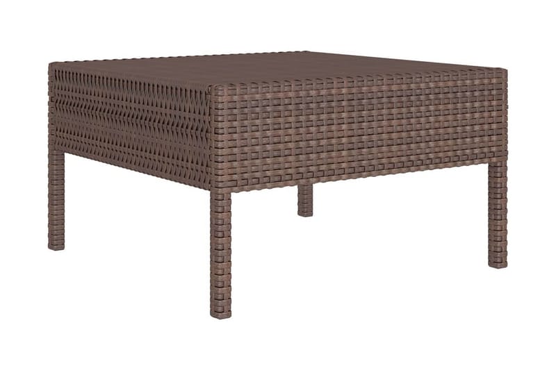 loungesæt til haven 10 dele med hynder polyrattan brun - Brun - Havemøbler - Loungemøbler - Loungesæt