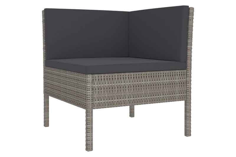 loungesæt til haven 10 dele med hynder polyrattan grå - Grå - Havemøbler - Loungemøbler - Loungesæt