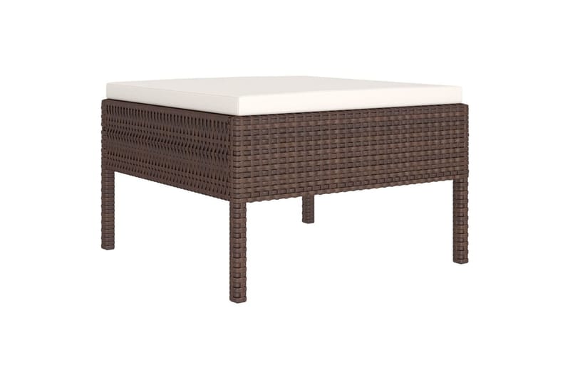 loungesæt til haven 10 dele med hynder polyrattan brun - Brun - Havemøbler - Loungemøbler - Loungesæt