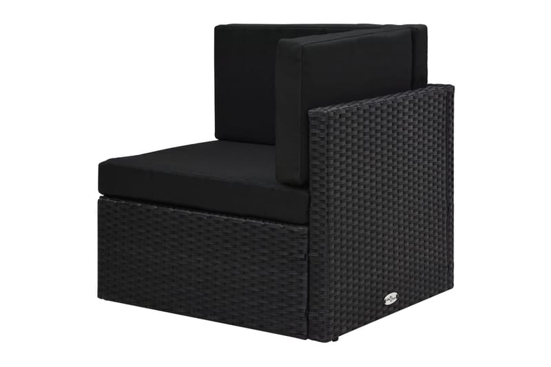 Loungesæt Til Haven 10 Dele Polyrattan Sort - Sort - Havemøbler - Loungemøbler - Loungesæt