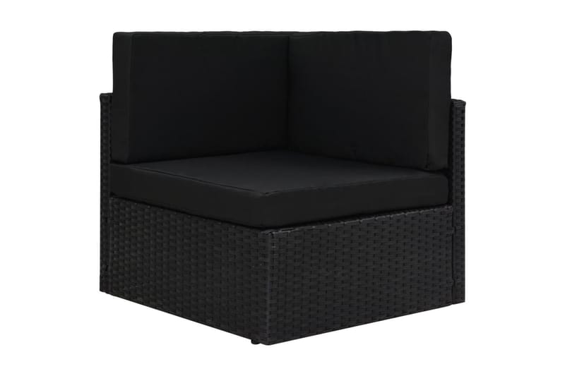 Loungesæt Til Haven 10 Dele Polyrattan Sort - Sort - Havemøbler - Loungemøbler - Loungesæt