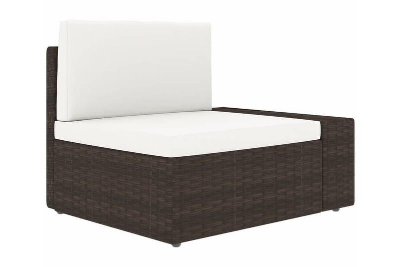Loungesæt Til Haven 10 Dele Polyrattan Brun - Brun - Havemøbler - Loungemøbler - Loungesæt