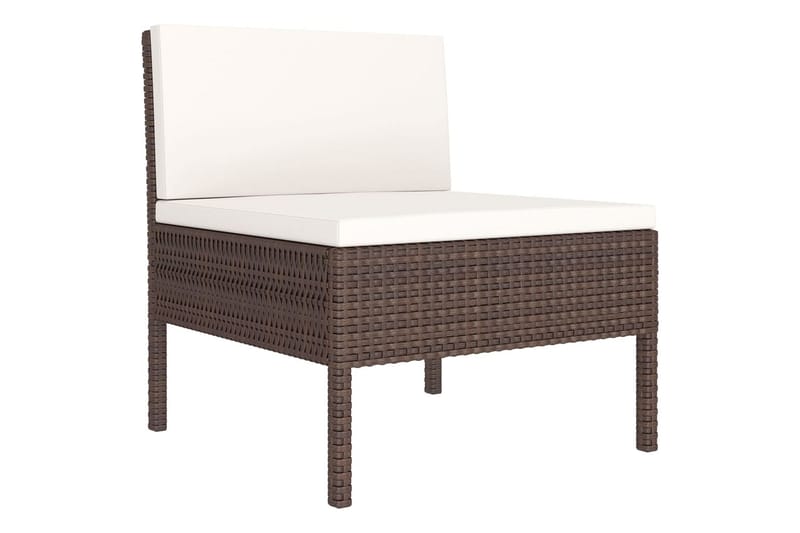 loungesæt til haven 12 dele med hynder polyrattan brun - Brun - Havemøbler - Loungemøbler - Loungesæt