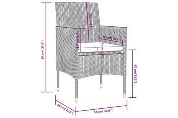 loungesæt til haven 16 dele med hynder polyrattan grå - Grå - Havemøbler - Loungemøbler - Loungesæt