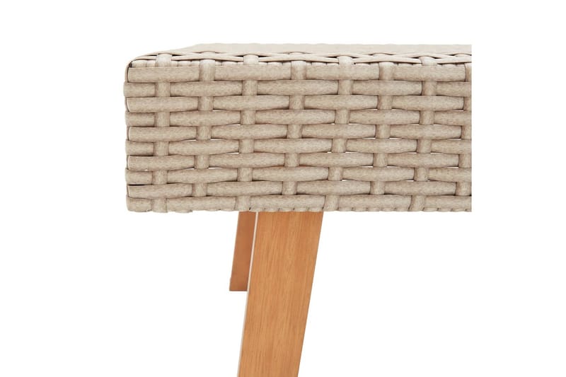Loungesæt til haven 2 dele med hynder polyrattan beige - Beige - Havemøbler - Loungemøbler - Loungesæt