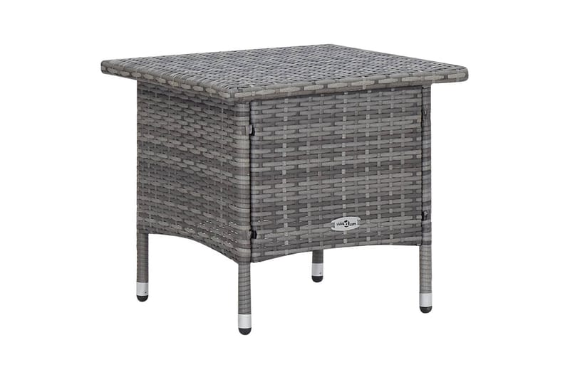 Loungesæt til haven 2 dele med hynder polyrattan grå - Grå - Havemøbler - Loungemøbler - Loungesæt