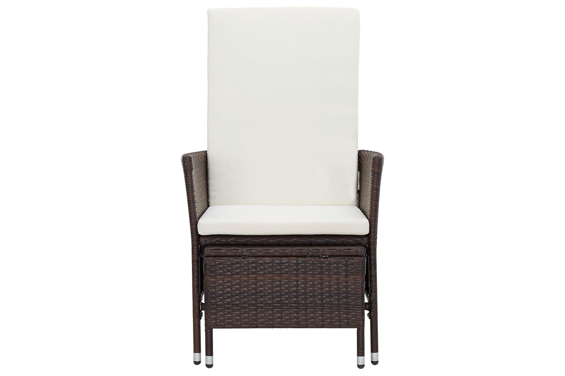 Loungesæt til haven 2 dele med hynder polyrattan brun - Brun - Havemøbler - Loungemøbler - Loungesæt