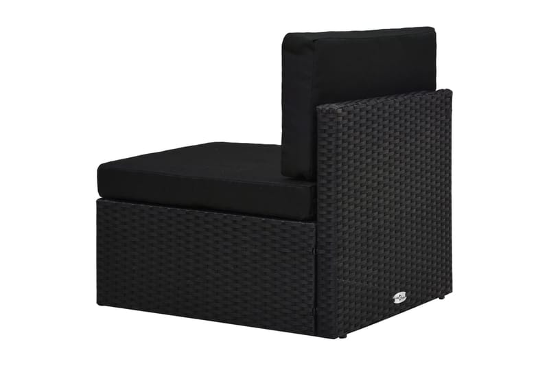 Loungesæt Til Haven 2 Dele Polyrattan Sort - Sort - Havemøbler - Loungemøbler - Loungesæt