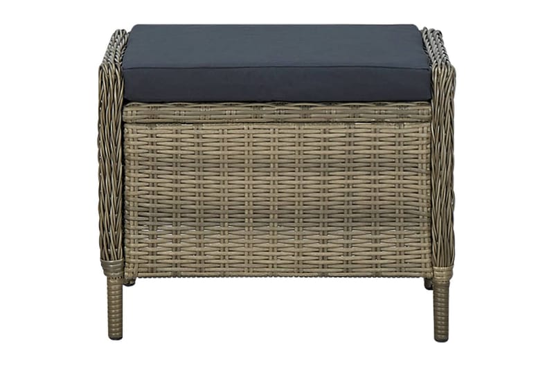 Loungesæt Til Haven 3 Dele Med Hynder Polyrattan Brun - Brun - Havemøbler - Loungemøbler - Loungesæt
