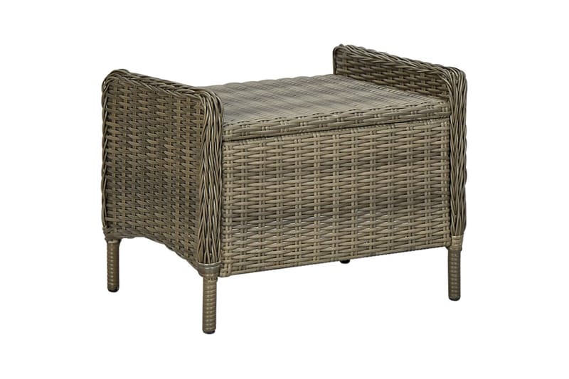 Loungesæt Til Haven 3 Dele Med Hynder Polyrattan Brun - Brun - Havemøbler - Loungemøbler - Loungesæt