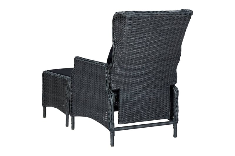 Loungesæt Til Haven 3 Dele Med Hynder Polyrattan Mørkegrå - Grå - Havemøbler - Loungemøbler - Loungesæt