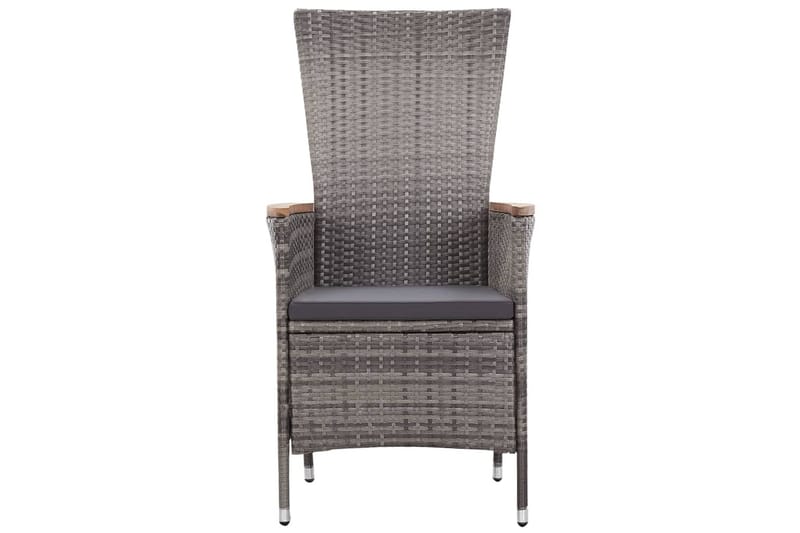 loungesæt til haven 3 dele med hynder polyrattan grå - Grå - Havemøbler - Loungemøbler - Loungesæt