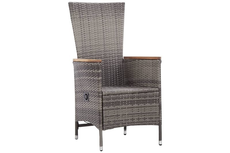 loungesæt til haven 3 dele med hynder polyrattan grå - Grå - Havemøbler - Loungemøbler - Loungesæt