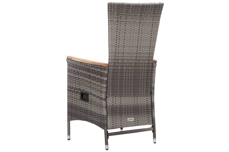 loungesæt til haven 3 dele med hynder polyrattan grå - Grå - Havemøbler - Loungemøbler - Loungesæt