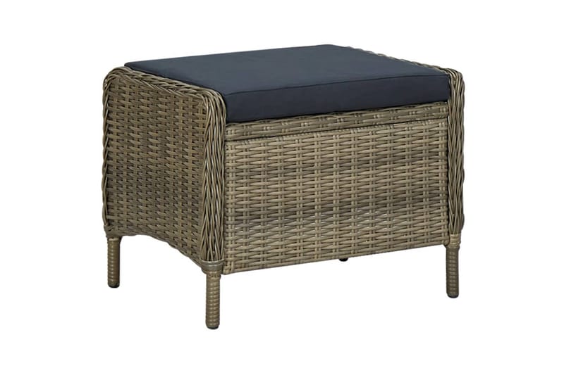 Loungesæt Til Haven 3 Dele Med Hynder Polyrattan Brun - Brun - Havemøbler - Loungemøbler - Loungesæt
