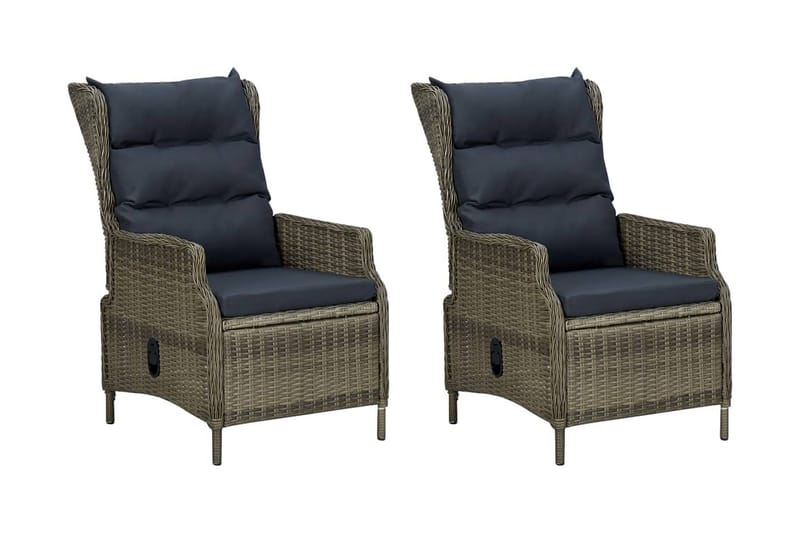 Loungesæt Til Haven 3 Dele Med Hynder Polyrattan Brun - Brun - Havemøbler - Loungemøbler - Loungesæt