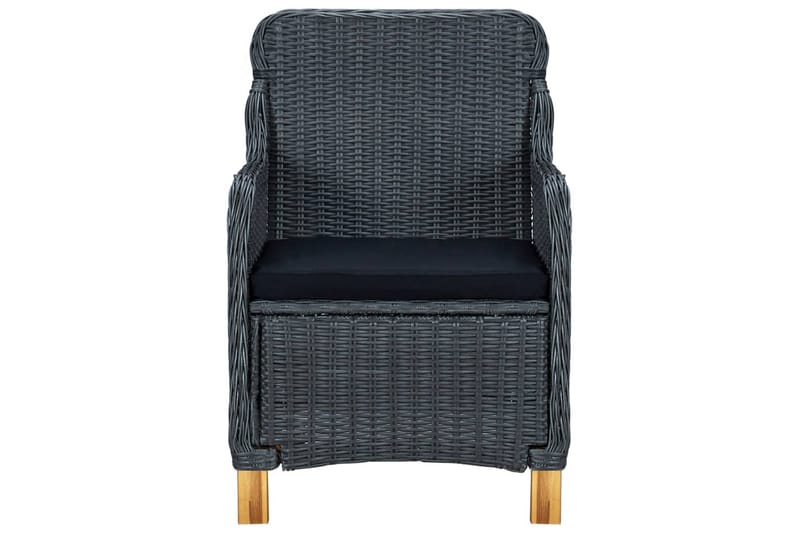 Loungesæt Til Haven 3 Dele Med Hynder Polyrattan Mørkegrå - Grå - Havemøbler - Loungemøbler - Loungesæt