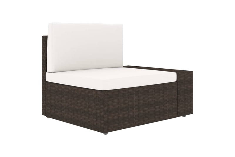 Loungesæt Til Haven 3 Dele Polyrattan Brun - Brun - Havemøbler - Loungemøbler - Loungesæt