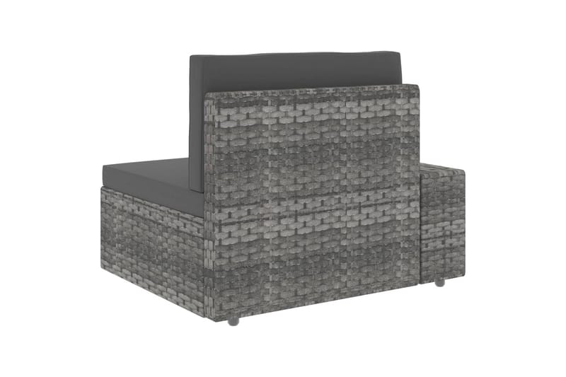 Loungesæt Til Haven 3 Dele Polyrattan Grå - Grå - Havemøbler - Loungemøbler - Loungesæt