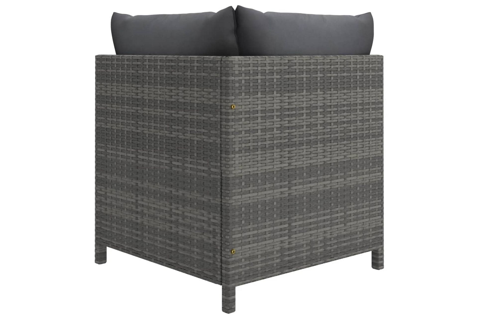 loungesæt til haven 4 dele med hynder polyrattan grå - Grå - Havemøbler - Loungemøbler - Loungesæt