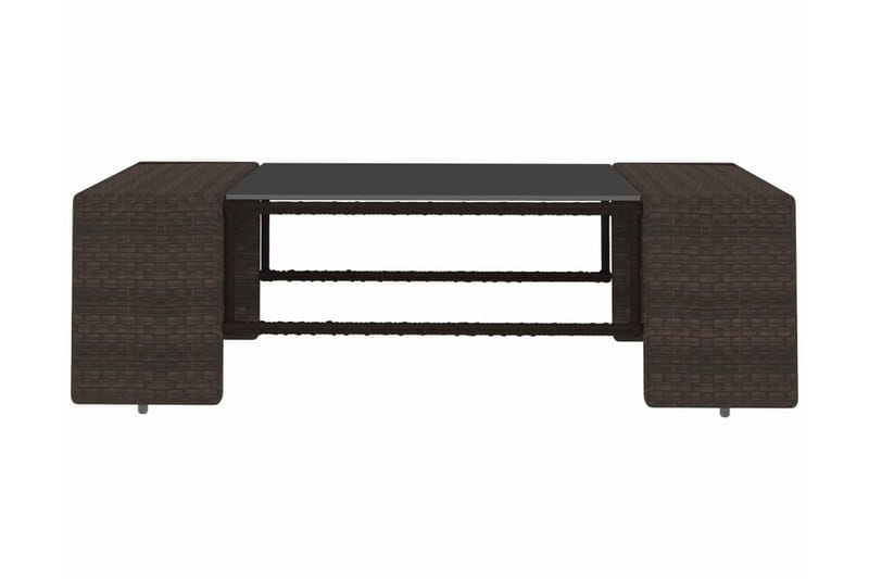Loungesæt Til Haven 4 Dele Polyrattan Brun - Brun - Havemøbler - Loungemøbler - Loungesæt