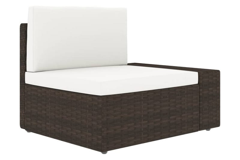Loungesæt Til Haven 4 Dele Polyrattan Brun - Brun - Havemøbler - Loungemøbler - Loungesæt
