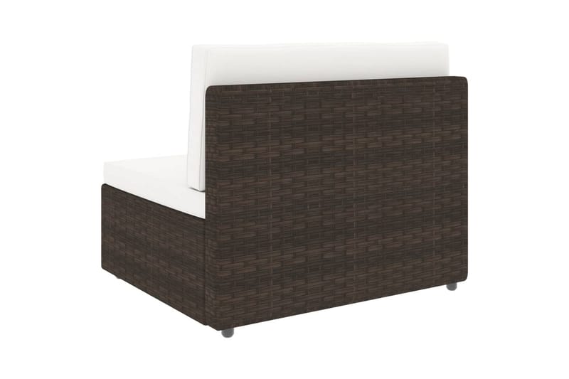 Loungesæt Til Haven 4 Dele Polyrattan Brun - Brun - Havemøbler - Loungemøbler - Loungesæt