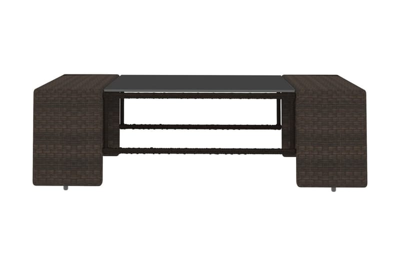 Loungesæt Til Haven 5 Dele Polyrattan Brun - Brun - Havemøbler - Loungemøbler - Loungesæt
