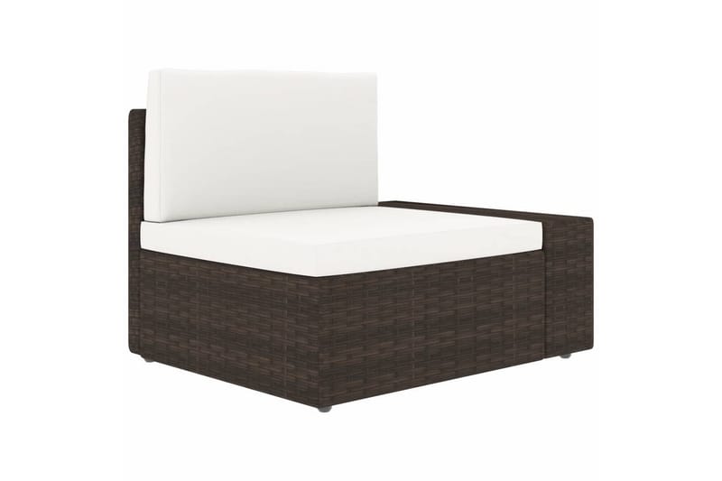Loungesæt Til Haven 5 Dele Polyrattan Brun - Brun - Havemøbler - Loungemøbler - Loungesæt