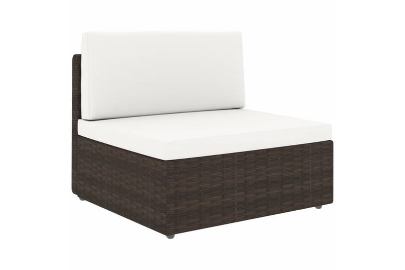 Loungesæt Til Haven 5 Dele Polyrattan Brun - Brun - Havemøbler - Loungemøbler - Loungesæt
