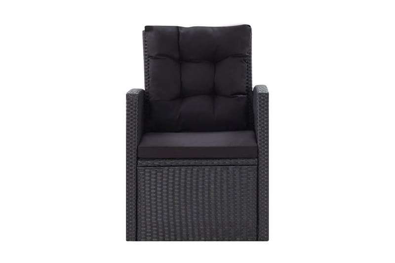 Loungesæt Til Haven 6 Dele med Hynder Polyrattan Sort - Sort - Havemøbler - Loungemøbler - Loungesæt